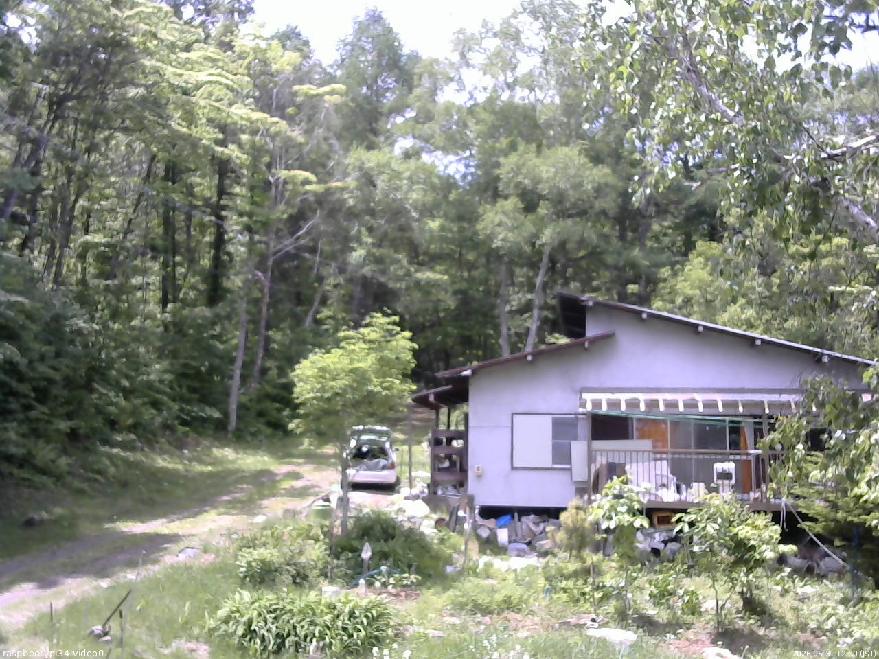 長野県菅平高原 ゆたか山荘 西側(坂上) 2026/05/31 12:00