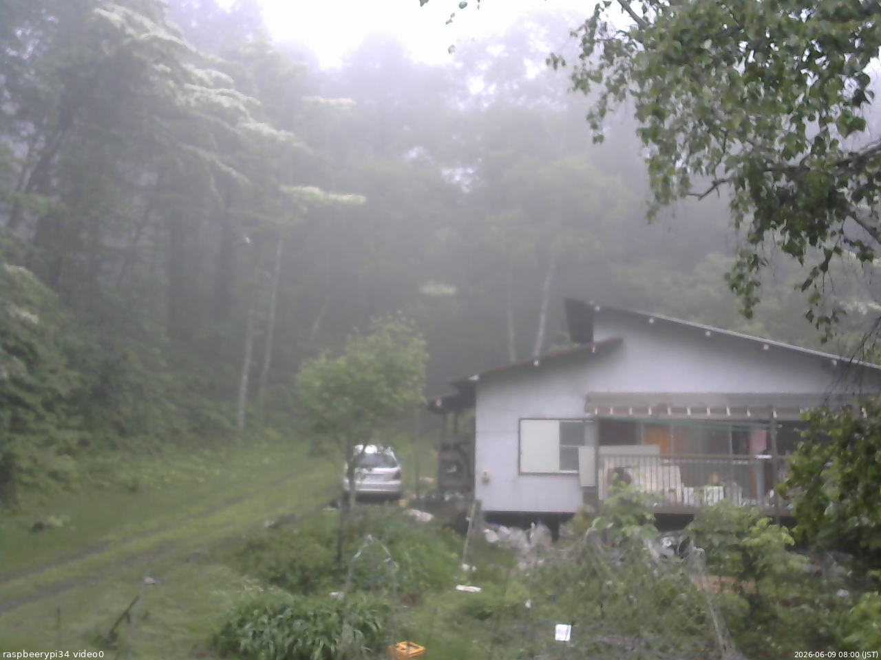 長野県菅平高原 ゆたか山荘 西側(坂上) 2026/06/09 08:00