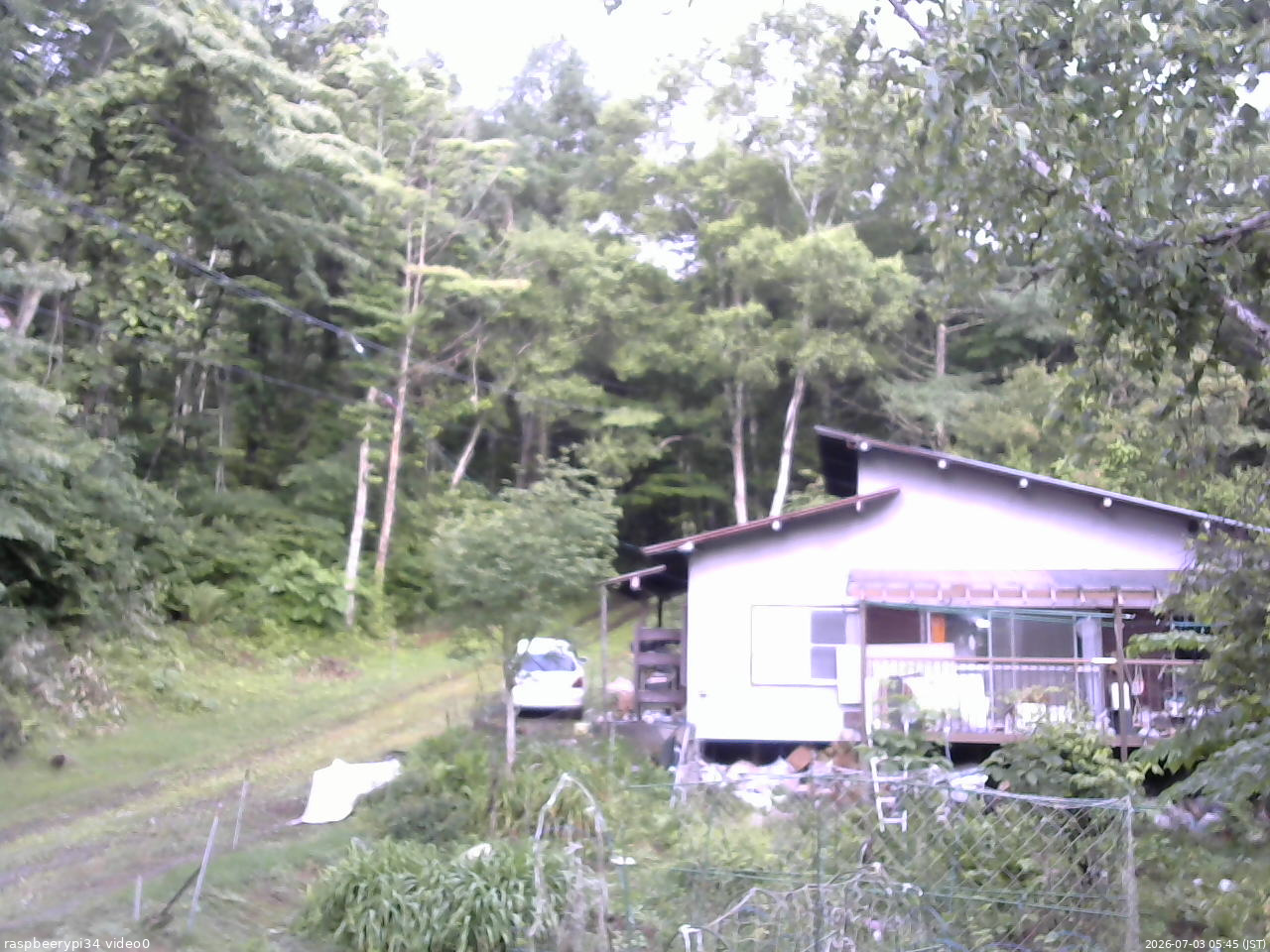 長野県菅平高原 ゆたか山荘 西側(坂上) 2026/07/03 05:45