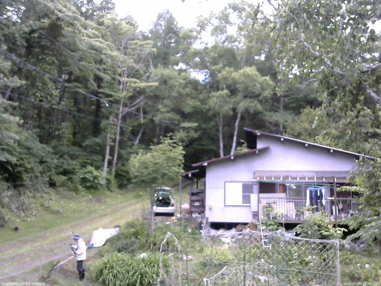 長野県菅平高原 ゆたか山荘 西側(坂上) 2026/07/03 11:45