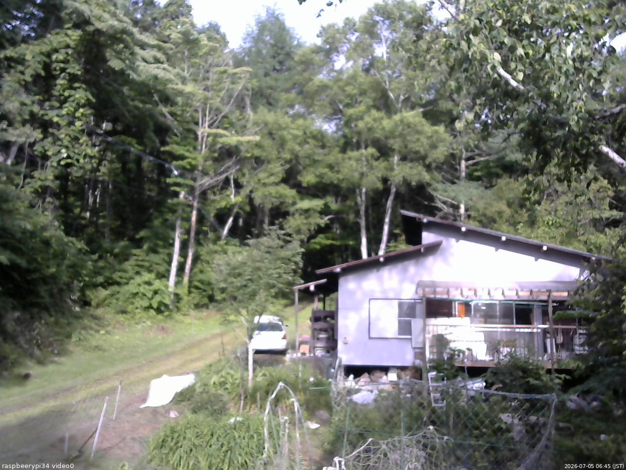 長野県菅平高原 ゆたか山荘 西側(坂上) 2026/07/05 06:45