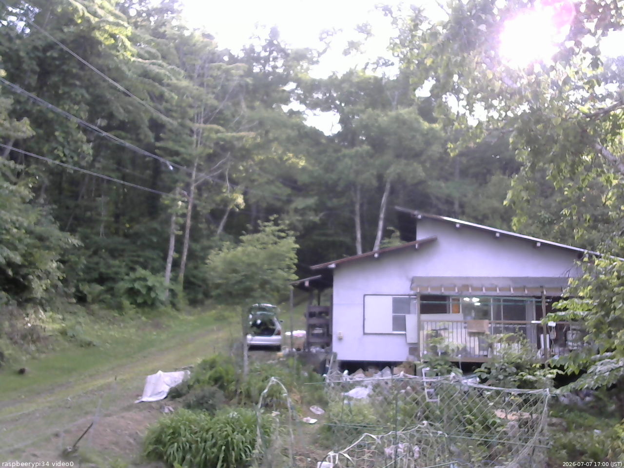 長野県菅平高原 ゆたか山荘 西側(坂上) 2026/07/07 17:00