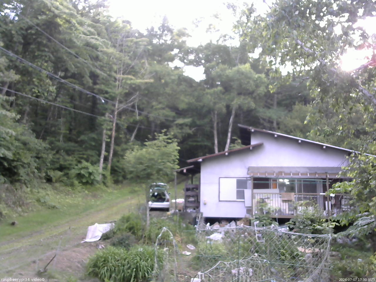 長野県菅平高原 ゆたか山荘 西側(坂上) 2026/07/07 17:30