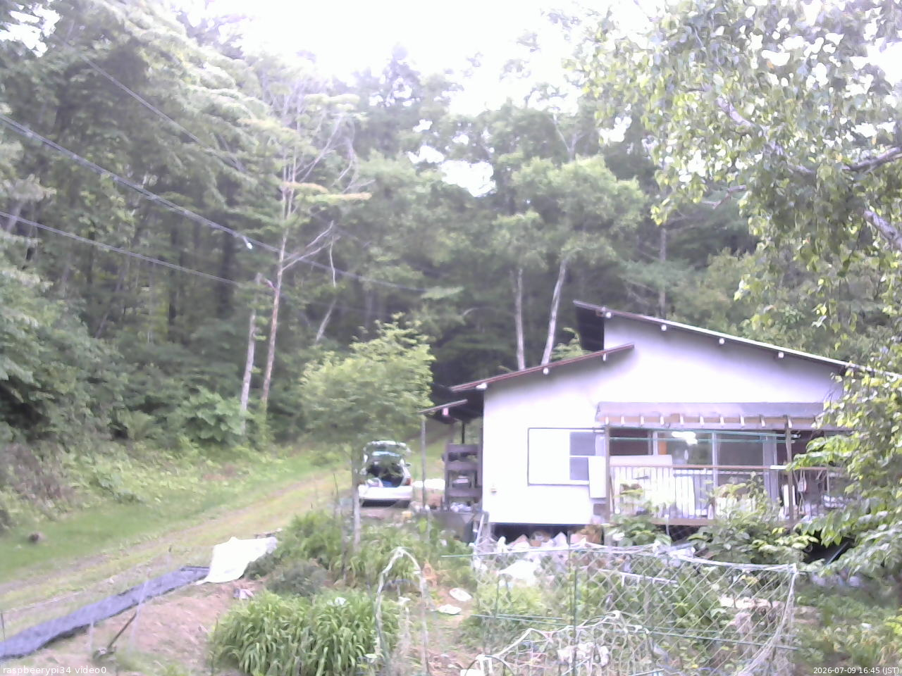 長野県菅平高原 ゆたか山荘 西側(坂上) 2026/07/09 16:45