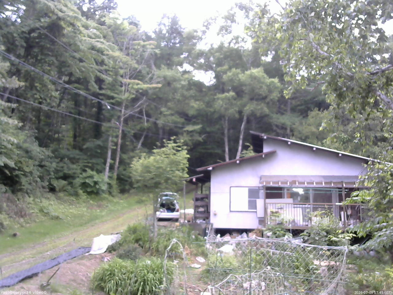 長野県菅平高原 ゆたか山荘 西側(坂上) 2026/07/09 17:45