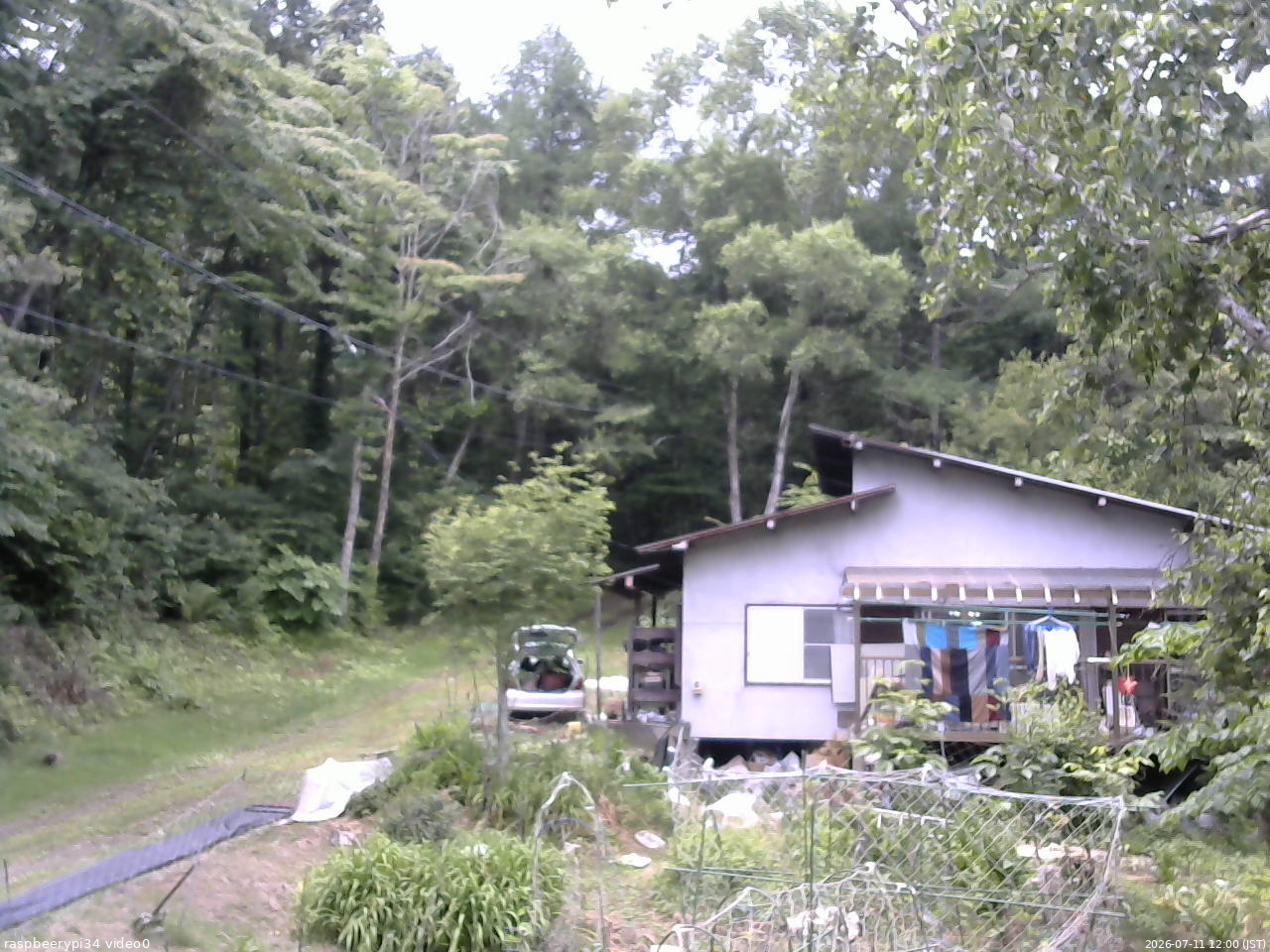 長野県菅平高原 ゆたか山荘 西側(坂上) 2026/07/11 12:00