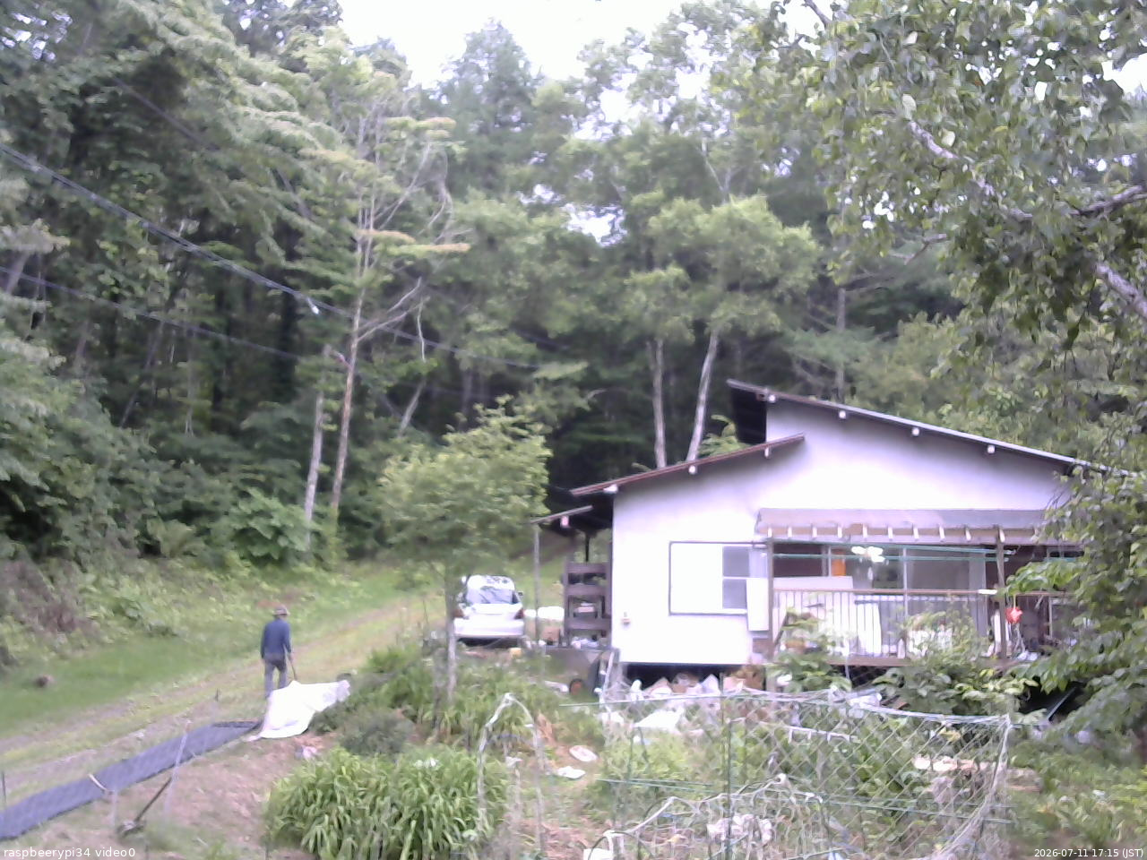 長野県菅平高原 ゆたか山荘 西側(坂上) 2026/07/11 17:15