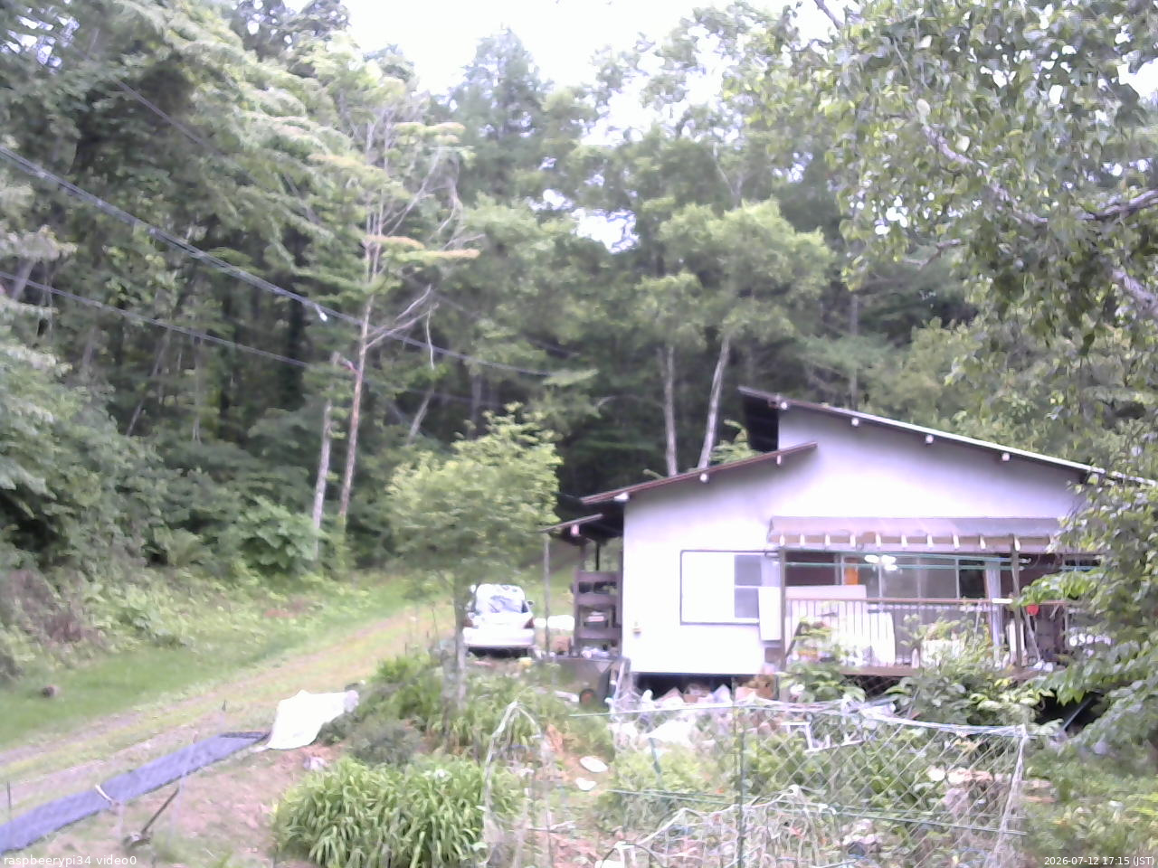 長野県菅平高原 ゆたか山荘 西側(坂上) 2026/07/12 17:15