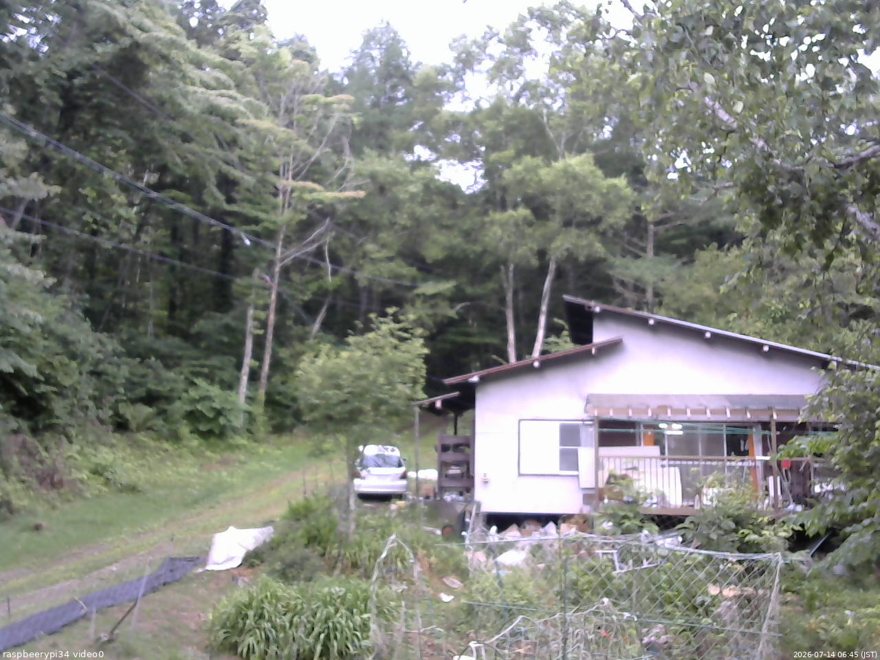 長野県菅平高原 ゆたか山荘 西側(坂上) 2026/07/14 06:45
