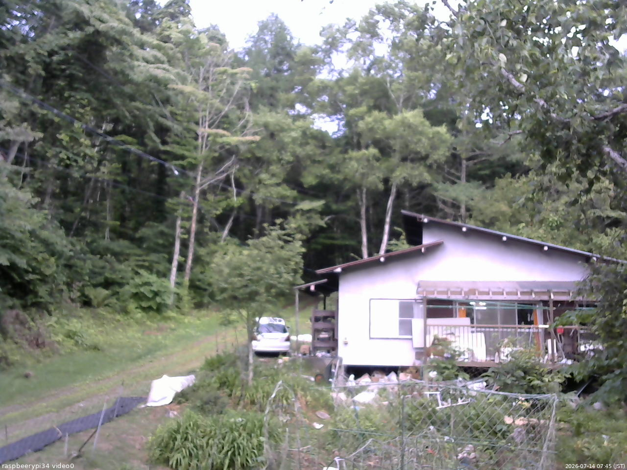 長野県菅平高原 ゆたか山荘 西側(坂上) 2026/07/14 07:45