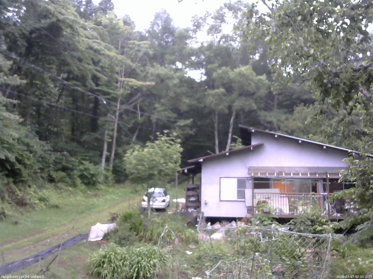 長野県菅平高原 ゆたか山荘 西側(坂上) 2026/07/17 07:00