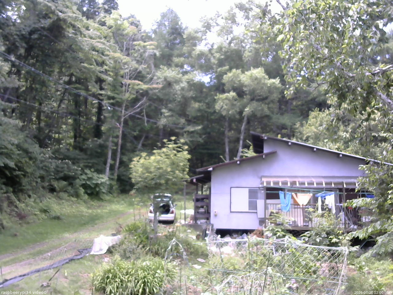 長野県菅平高原 ゆたか山荘 西側(坂上) 2026/07/21 12:00