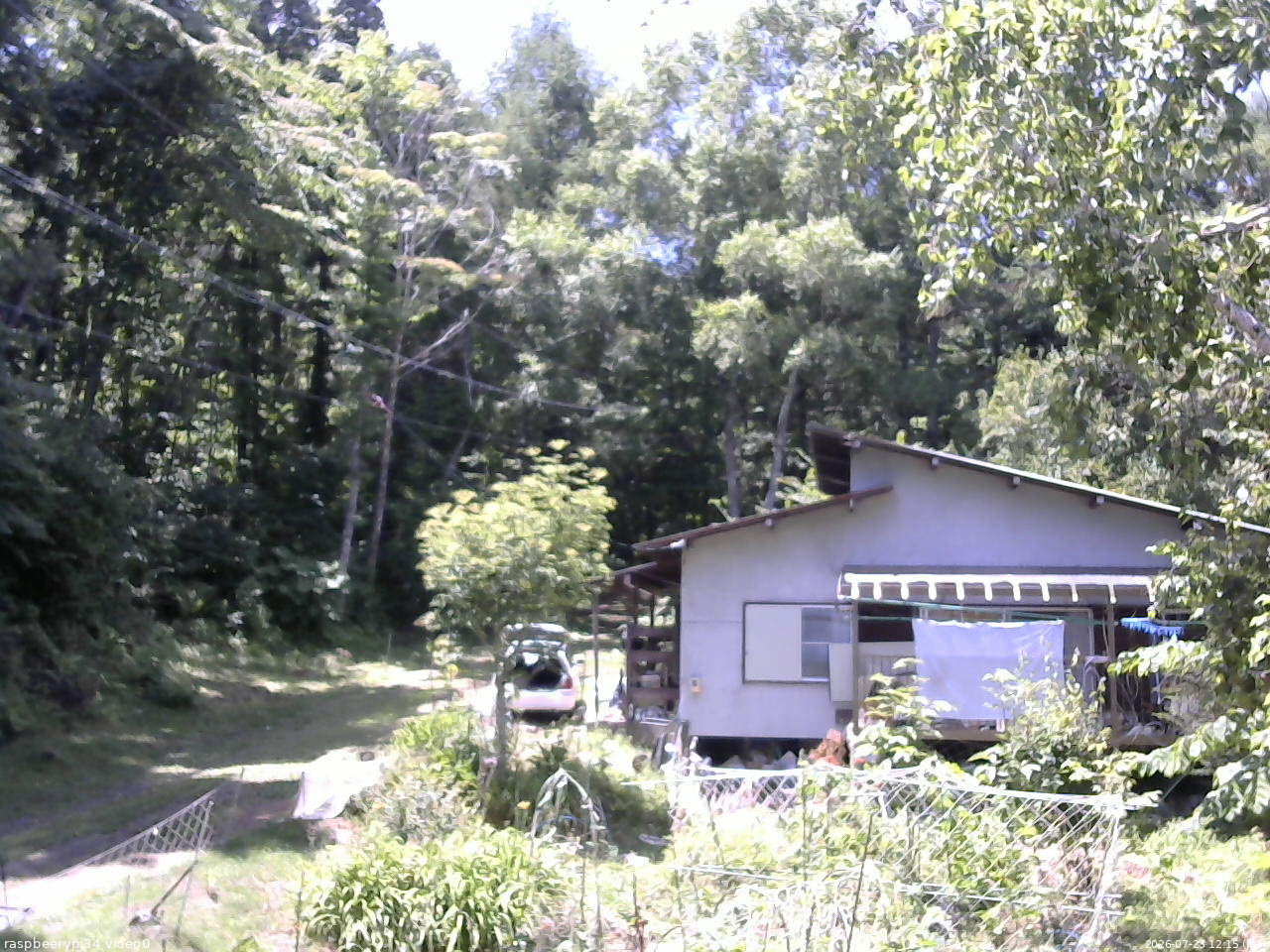 長野県菅平高原 ゆたか山荘 西側(坂上) 2026/07/23 12:15