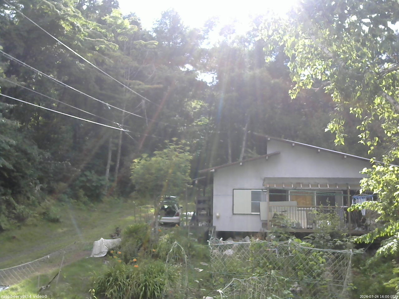 長野県菅平高原 ゆたか山荘 西側(坂上) 2026/07/24 16:00