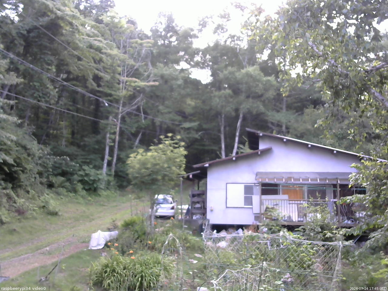 長野県菅平高原 ゆたか山荘 西側(坂上) 2026/07/24 17:45