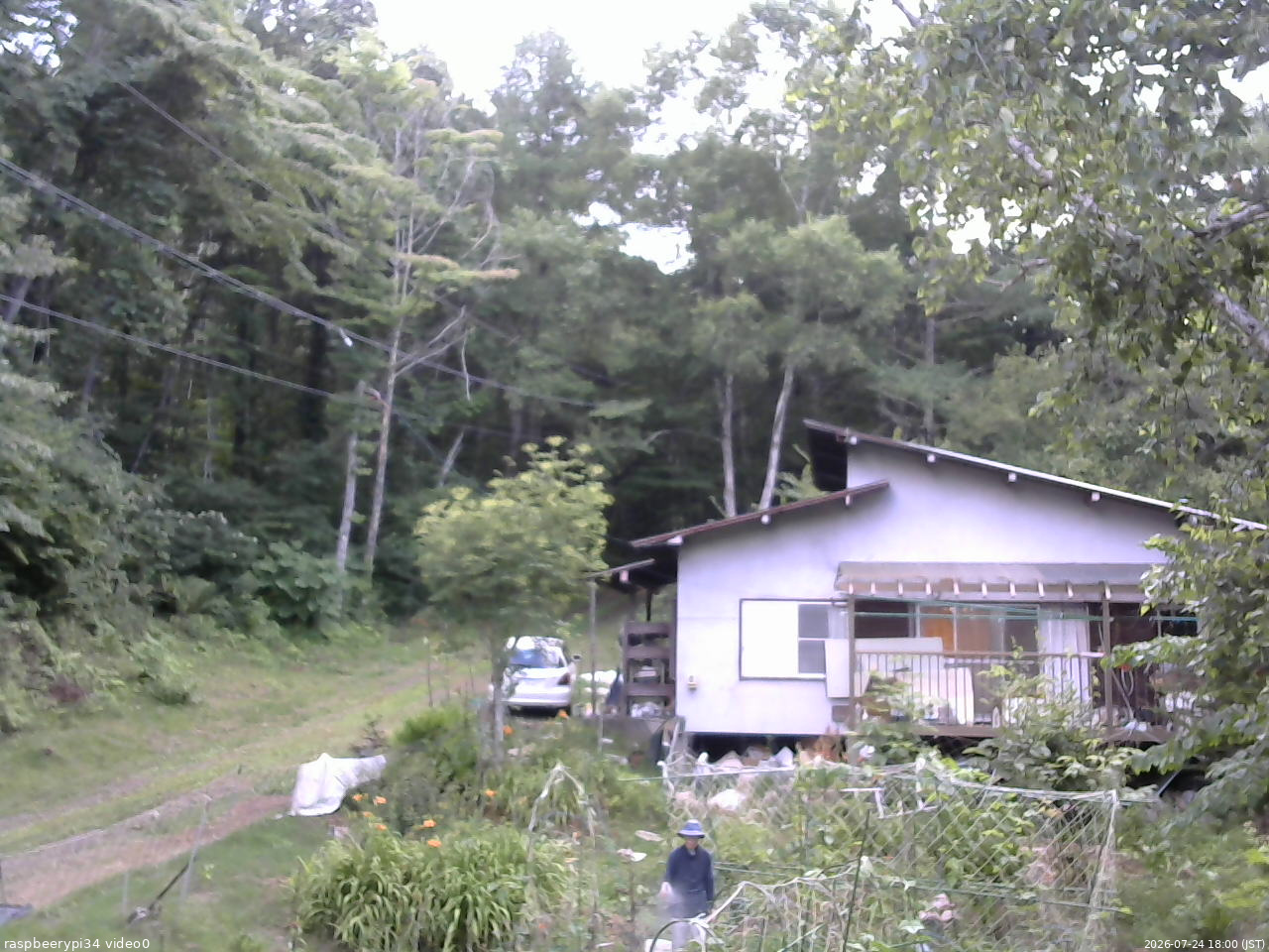 長野県菅平高原 ゆたか山荘 西側(坂上) 2026/07/24 18:00