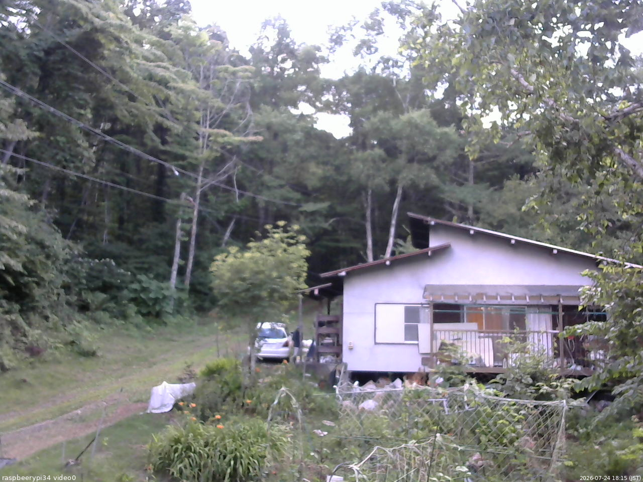 長野県菅平高原 ゆたか山荘 西側(坂上) 2026/07/24 18:15