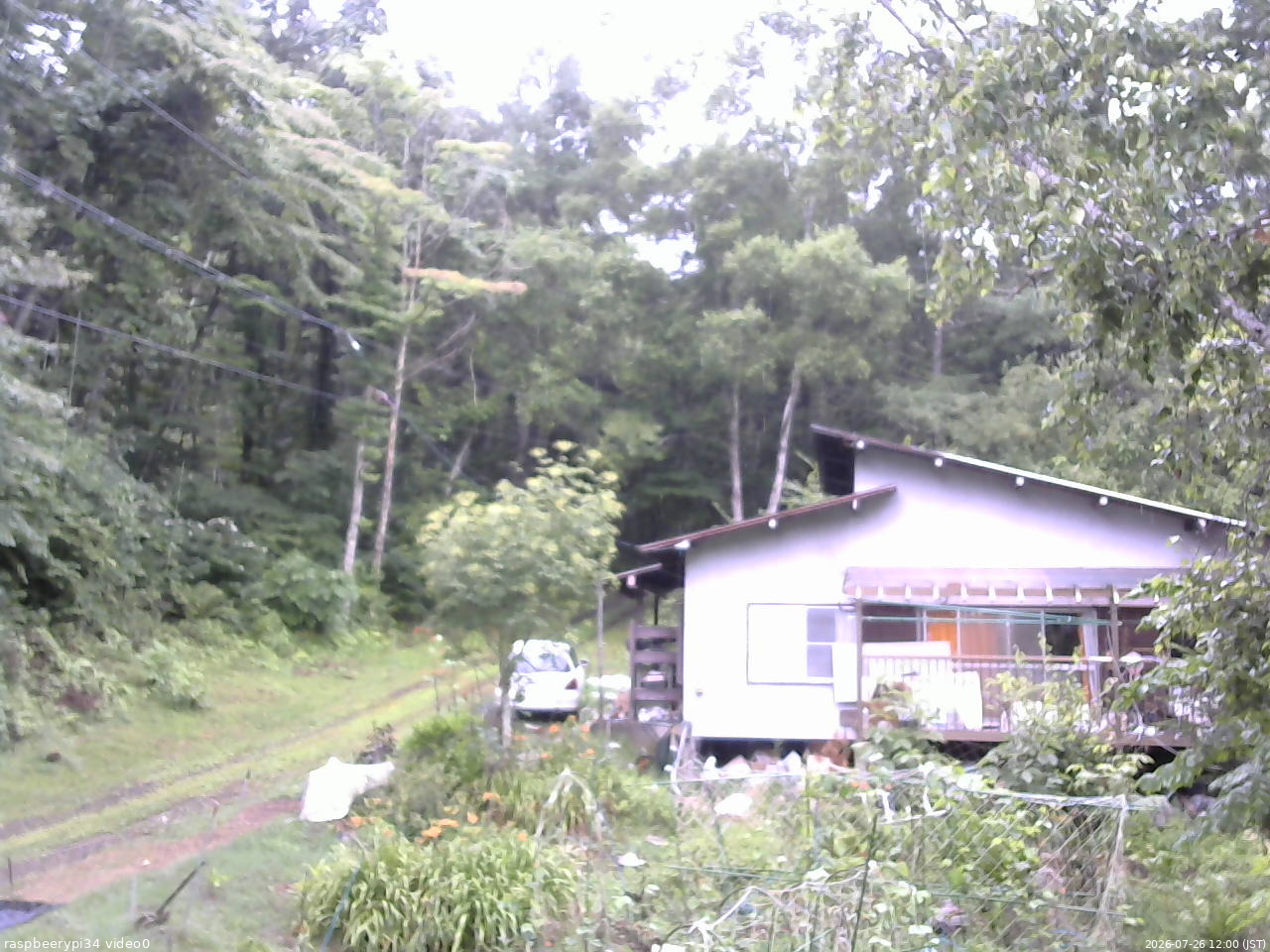 長野県菅平高原 ゆたか山荘 西側(坂上) 2026/07/26 12:00