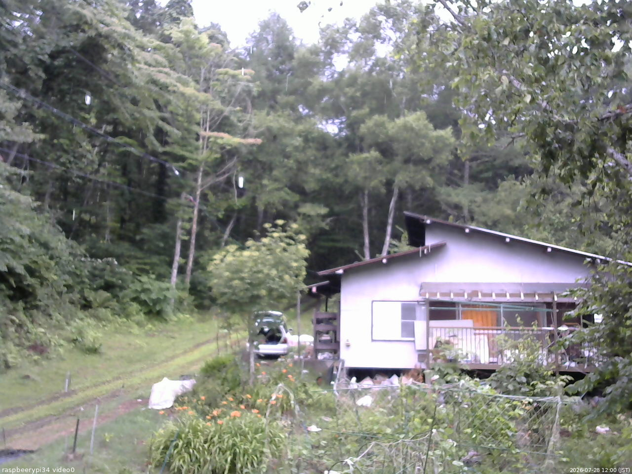 長野県菅平高原 ゆたか山荘 西側(坂上) 2026/07/28 12:00