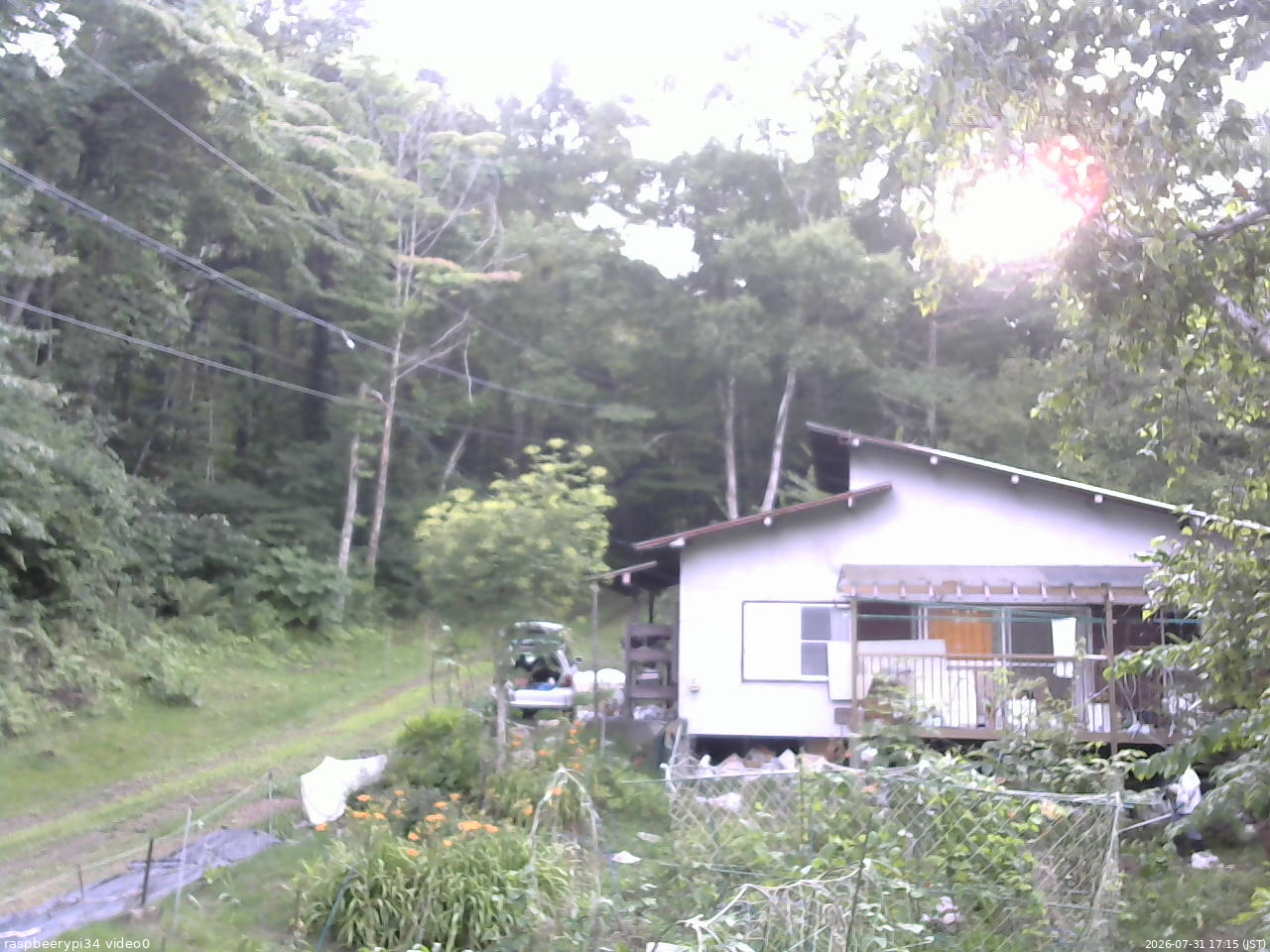 長野県菅平高原 ゆたか山荘 西側(坂上) 2026/07/31 17:15