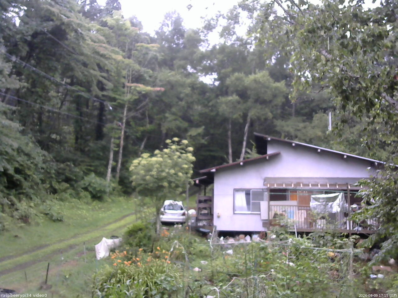 長野県菅平高原 ゆたか山荘 西側(坂上) 2026/08/09 17:15