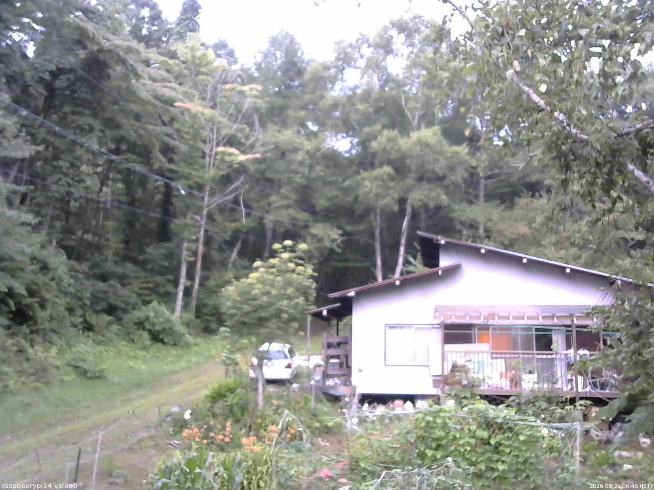長野県菅平高原 ゆたか山荘 西側(坂上) 2026/08/21 06:45