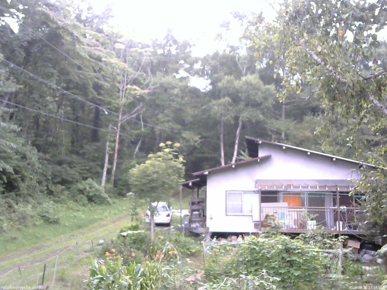 長野県菅平高原 ゆたか山荘 西側(坂上) 2026/08/25 17:15